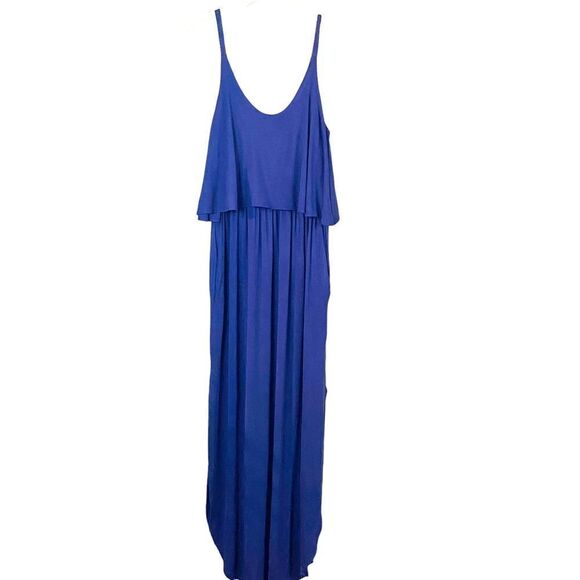 Sweet Lovely By Jen Navy Maxi Dress Size Medium - Picture 1 of 15